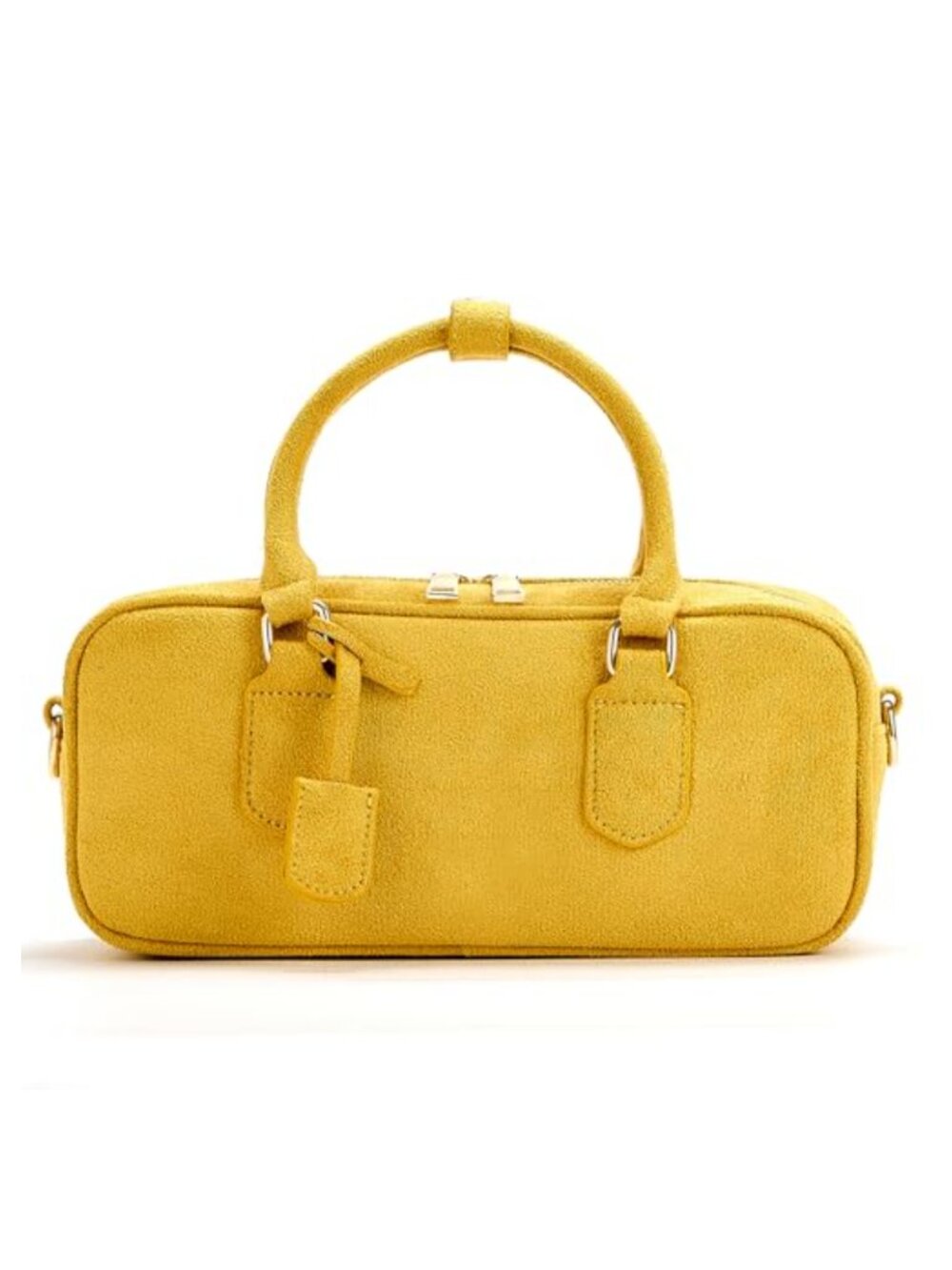 Suede Crossbody Purse for Women, Retro Shoulder Bag with Top Handle, Fall